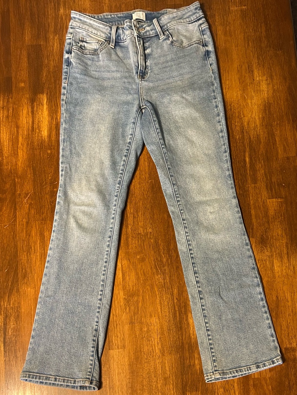 Time and Tru Light Wash Straight-Leg Jeans